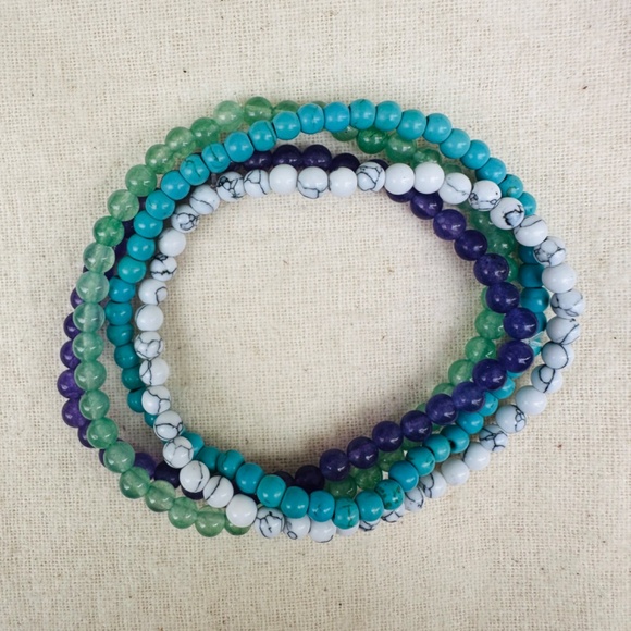 Purity and Peace crystal bracelets - set of 4. - Picture 2 of 3
